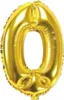 Zahl Luftballon XL 75CM Nummer Folienballon Gold 0 Produktbild-Vorschau 1