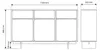 Selsey WUWU - Sideboard 3-türig mit 3 Schubladen Greige 150 Produktbild-Vorschau 7