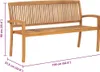 vidaXL Zahradní lavice pro 3 osoby stohovatelná 159 cm z Náhled obrázku produktu 5