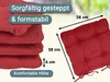4er Set Stuhlkissen, 38x38 cm, rot, mit Bänder Produktbild-Vorschau 5