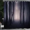 ABAKUHAUS Wald Duschvorhang, Gruselig Dschungel Mystik Produktbild-Vorschau 4