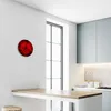 Glasuhr Wanduhr Küchenuhr Echt-Glas 30fi cm Rose rot Produktbild-Vorschau 5