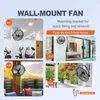 Collage of images showing a wall-mount fan in different settings: gym, patio, pool area, and deck. Anteprima dell’immagine prodotto