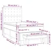 Boxspringbett mit Matratze Grau 90x190 cm Kunstleder Produktbild-Vorschau 7