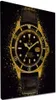 Pop Art Uhr Gold Style Leinwandbild Wandbild Kunstdruck XXL Produktbild-Vorschau 1
