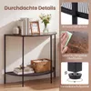 COSTWAY Console tafel, bijzettafel half rond met 2 niveaus, Productafbeelding-voorbeeld 5