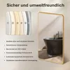 HOKO Gold Badspiegel Led Beleuchtung Rechteck Produktbild-Vorschau 3