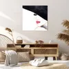Bild auf Leinwand - Leinwandbild - Frau Lippen Hut Eleganz Produktbild-Vorschau 7