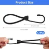 12 Stück Planenspanner mit Haken, Schwarz Spannhaken, 15cm Produktbild-Vorschau 2