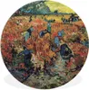 MuchoWow® Rundes Wandbild - Runde Bilder Der rote Weinberg Produktbild-Vorschau 1
