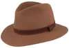 Borsalino feiner Hasenhaarhut Rustico Traveller mit Lederband in beige
