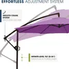 Sunula Ampelschirm 300 cm für Garten Balkon Terrasse, Lila Produktbild-Vorschau 4