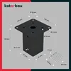 KOTARBAU® 2 pz Fissaggio Pali Legno Supporto Per Pali In Anteprima dell’immagine prodotto 3