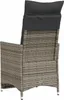 vidaXL Poltrona da giardino regolabile con cuscino Grigio Anteprima dell’immagine prodotto 6
