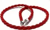 Seidenkordel rot 925/- Sterling Silber Verschluß 49 cm Produktbild-Vorschau 1