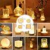LED Sockel, 4 Stück Holz Quadrat/Rund LED Sockel für Produktbild-Vorschau 5