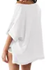 Oversized Damen-T-Shirt, tiefer V-Ausschnitt, lockere Produktbild-Vorschau 4
