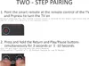 Instructions for pairing a smart remote with a TV. Náhled obrázku produktu