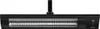 A black infrared patio heater mounted on a bracket against a white background. Produktbild-Vorschau