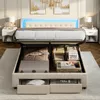 UnboxG Polsterbett 180x200cm mit USB und Typ C, LED, Produktbild-Vorschau 2