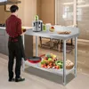 XMTECH Table de travail en inox Table de cuisine réglable Voir les images du produit 9
