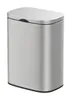 A silver trash can with a lid. Náhľad obrázku produktu