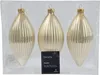Christbaumschmuck Glas Olive 13cm 3 Stück geriffelt - Perle Produktbild-Vorschau 2