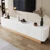 MODFU Weiß TV-Lowboard mit großem Stauraum Geriffener Produktbild-Vorschau 4