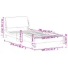 Bettgestell mit Kopfteil Schwarz 100x200 cm Samt - Produktbild-Vorschau 10