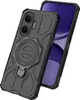 A black phone case with a ring stand is shown on a white background. Produktbild-Vorschau
