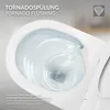 LuxeBath WC sospeso senza bordo, bianco, lungo, scarico Anteprima dell’immagine prodotto 5