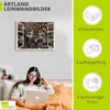 ARTland Leinwandbild Fensterblick - Kirschblüten mit Amsel Produktbild-Vorschau 3