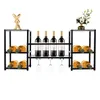 A wine rack with bottles and glasses on a white background. Podgląd zdjęcia produktu