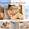 ELONEO Rückenkissen mit abnehmbarer Nackenrolle und Produktbild-Vorschau 3