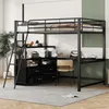 Hochbett mit Schreibtisch und Lattenrost, 140x200 cm, Produktbild-Vorschau 3