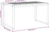 vidaXL Gartentisch Grau 140 x 80 x 75 cm Massivholz Akazie Produktbild-Vorschau 8