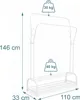 Portaabiti Relaxdays, A x L x P: 146 x 110 x 33 cm, 2 Anteprima dell’immagine prodotto 4