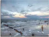 ARTland Leinwandbild Winter Sonnenuntergang am Meer Größe: Produktbild-Vorschau 1