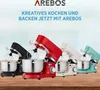 AREBOS kuchynský robot 1500W, kuchynský robot, hnetač s 2x Náhľad obrázku produktu 6