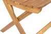 A close-up view of the wooden structure of a folding garden bench. Produktbild-Vorschau