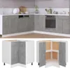 A collage of kitchen cabinets, showing a full kitchen setup and close-ups of a corner cabinet. Anteprima dell’immagine prodotto