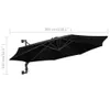 Sonnenschirm zur Wandmontage mit Metall-Mast 300 cm Schwarz Produktbild-Vorschau 8