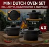 GUSSKÖNIG Dutch Oven Set Mini mit Holz-Untersetzer - 4x Produktbild-Vorschau 11