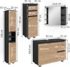 Badmöbel-Set Vicco J-Shape Grau 4 Teile, Model 38203 Produktbild-Vorschau 7