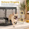 Hundegehege mit Dach & Bodenplane, Welpenauslauf faltbar, Produktbild-Vorschau 15