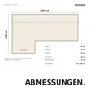 VENASI Ecksofa mit Schlaffunktion Luna L, Schwarz Cordstoff Produktbild-Vorschau 22