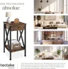 Table d'appoint Dayton 35x35x70,5cm - Bois foncé Voir les images du produit 7