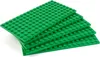 A stack of green LEGO baseplates on a white background. Produktbild-Vorschau