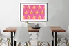 MuchoWow® MuchoWow® Gerahmtes Poster Banane - Muster - Rosa Produktbild-Vorschau 3
