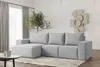 Ecksofa Designersofa ESTELLE in Stoff Opera Velvet Hellgrau Produktbild-Vorschau 1